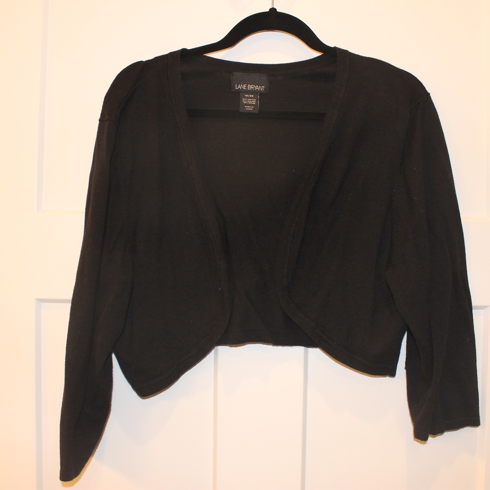 Lane Bryant black shrug